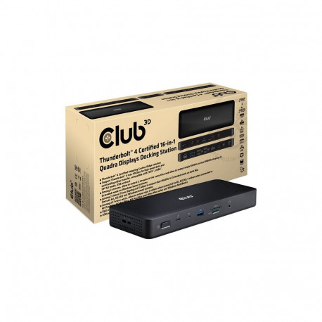 "Club3D Thunderbolt4 16-in-1 Dockingstation 4 Displays St/Bu"