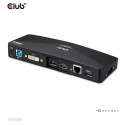 "Club3D 4K Dockingstation USB3 ->3xUSB3/HDMI/DP/DVI/ black"