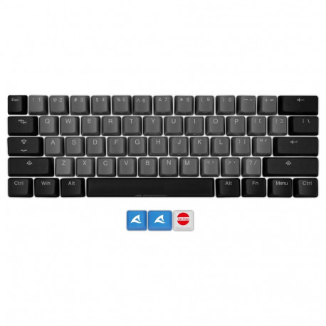Sharkoon SKILLER SAC20 S4, must, 62 tk, ANSI-paigutus (US), mudelile SKILLER SGK50 S4