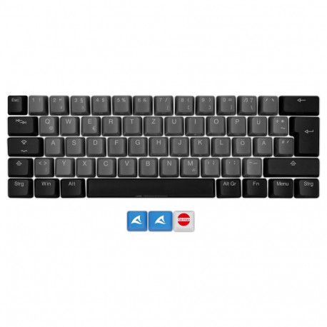 "Sharkoon SKILLER SAC20 S4 (schwarz. 61 Stck. ISO-Layout (DE). fr SKILLER SGK50 S4)"