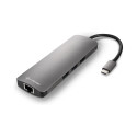 "Sharkoon USB 3.0 Type C Combo Adapter (dunkelgrau)"