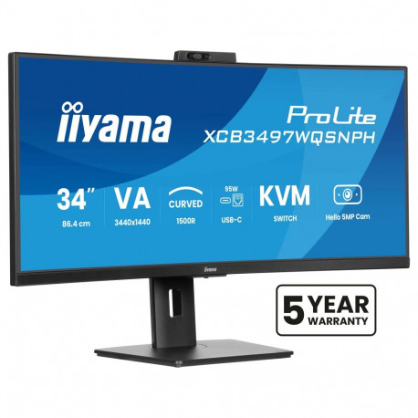 TFT 34.0/86.4cm Iiyama ProLite XCB3497WQSNPH 21:9 kumer