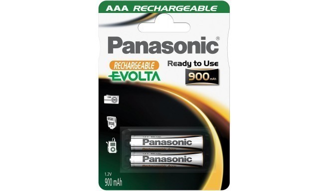 Panasonic Evolta rechargeable battery AAA 900mAh P-03E/2B