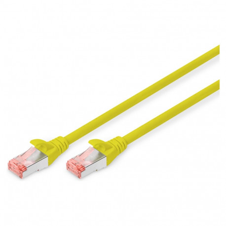 Digitus Cat6 S/FTP liitekaabel 2xRJ45 0.5m kollane lukustuskaitsega kilekott