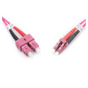 "DIGITUS LWL Patchkabel LC -> SC 5.00m Multimode Duplex OM4"