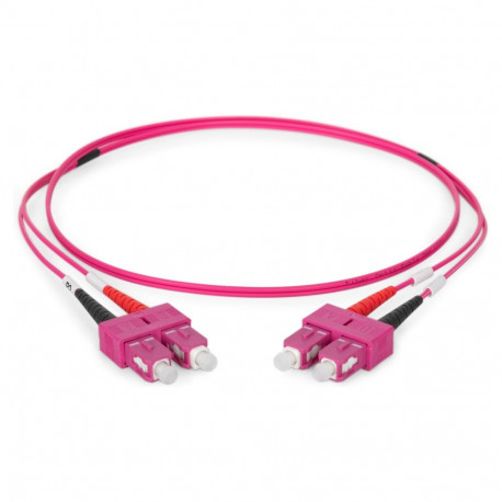 "DIGITUS LWL Patchkabel SC -> SC 1.00m Multimode Duplex OM4"
