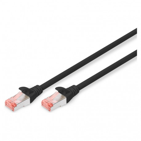 DIGITUS võrgukaabel Cat6 S/FTP 2xRJ45 5.0m must lukustuskaitsega kilekotis