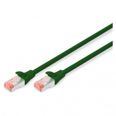 DIGITUS Cat6 S/FTP 2xRJ45 5.0m roheline lukustuskaitsega võrgukaabel kilekotis