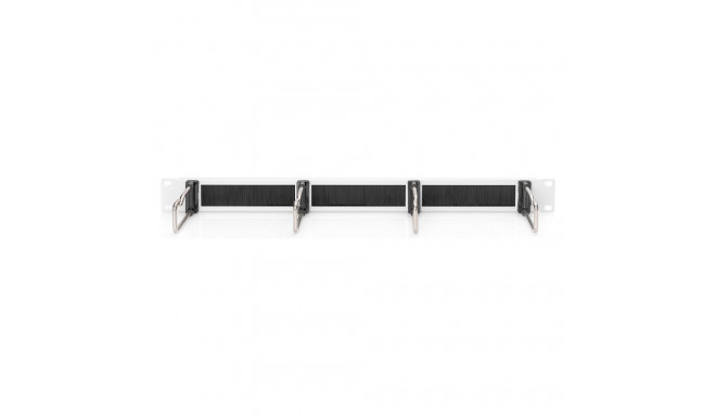 Digitus kaablihalduspaneel terasklambrite ja harjasliistuga 19" 1HE