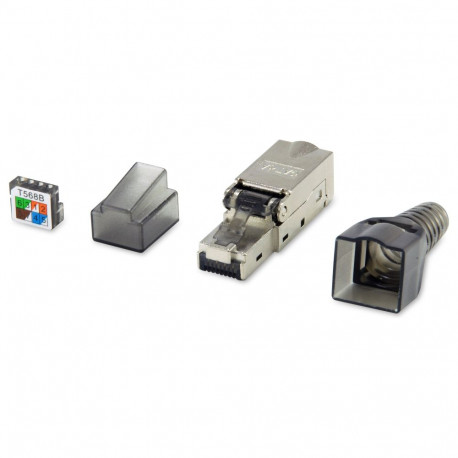 Equip RJ45 Cat6A varjestatud tööriistavaba pistikute komplekt, 5 tk