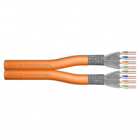 DIGITUS Cat7 S/FTP 100m oranž AWG23/1 dupleks installatsioonikaabel