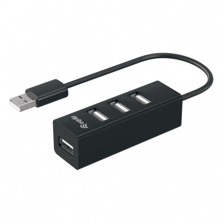 Equip USB-jaotur 4-pordiline 2.0 4x2.0 480Mbps ilma toiteplokita must