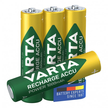 Varta AAA 1.2V (HR03) laetavad akud, 4-pakk