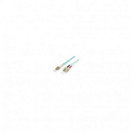"Equip LWL Patchkabel LC->SC 1.00m Multimode Duplex OM3 turq Polybeutel"