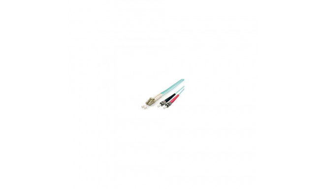 "Equip LWL Patchkabel LC->ST 1.00m Multimode Duplex OM3 turq Polybeutel"