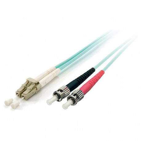 "Equip LWL Patchkabel LC->ST 3.00m Multimode Duplex OM3 turq Polybeutel"