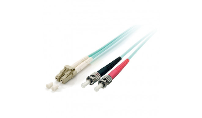 Equip LC-ST 3.00m Multimode Duplex OM3 türkiissinine fiiberoptiline ühenduskaabel kilepakendis
