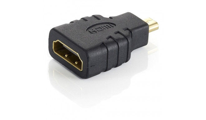 Equip HDMI-adapter Micro D-A St/Bu must kilekott