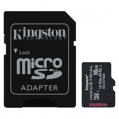 "CARD 16GB Kingston Industrial microHC 100MB/s +Adapter"