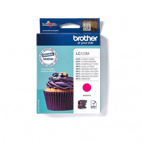 "Brother Tinte LC-123M Magenta bis zu 600 Seiten nach ISO/IEC 24711"