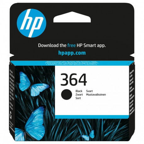 HP 364 originaal must tindikassett CB316EE BA1 tavaline maht 6ml 250 lehte 1 tk pakis Vivera tindiga