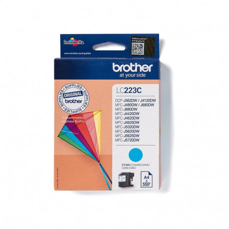 "Brother Tinte LC-223C Cyan bis zu 550 Seiten nach ISO/IEC 24711"