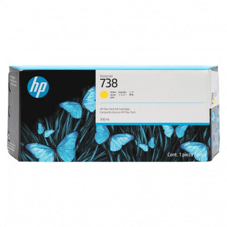 "HP 738 300-ml Yellow DesignJet Ink Cartridge"