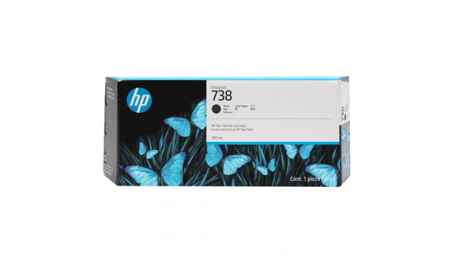 HP 738 300-ml must DesignJet tindikassett