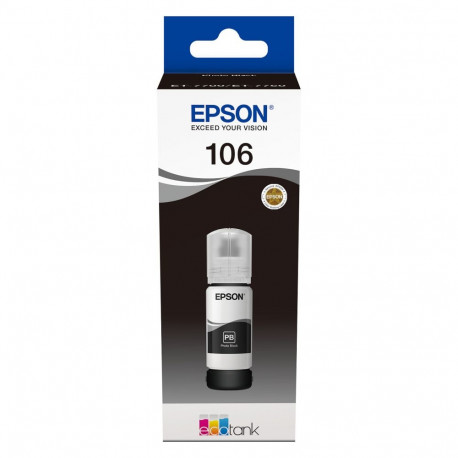 "Epson Tinte 5LB 106 EcoTank Photo Black ink bottle"