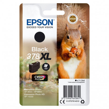 Epson 378XL C13T37914010 must tint kuni 500 lehekülge