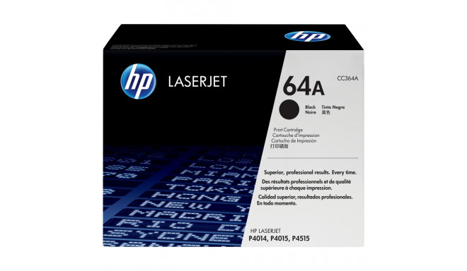 HP 64A originaal LaserJet toonerkassett CC364A must standardmaht 10.000 lehte 1-pakk Smart Printing 