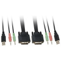"KVM Switch 2x DVI/USB KVM-0260 V2 mit Audio"