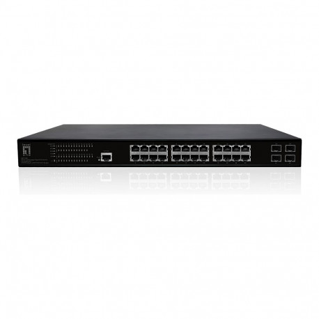 "Switch 28xPort GEP-2861 4xGSFP 19"" 390W 24xPoE+"
