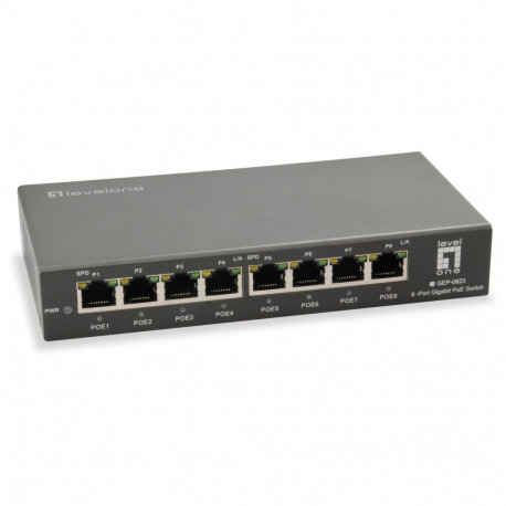 "Switch 8x GE GEP-0823 120W 8xPoE+"