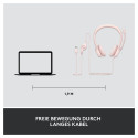 "Logitech H390 Headset on-ear wired USB-A rose"