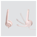 "Logitech H390 Headset on-ear wired USB-A rose"