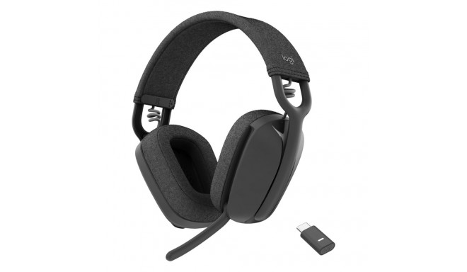 "Logitech Zone Vibe Wireless Headset full size Bluetooth Wireless USB-C via Bluetooth Adapter Graphi