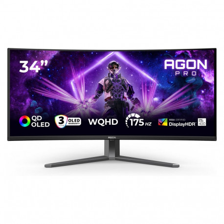 "86,36cm/34"" (3440x1440) AOC AGON PRO AG346UCD OLED HDR400 TrueBlack 0,03ms 175Hz 2xHDMI DP Speaker