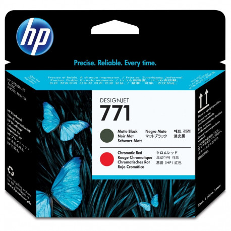 "HP 771 original printhead CE017A matte black and chromatic red standard capacity 1-pack"