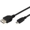 Vivanco cable microUSB - USB OTG 0.15m (45298)