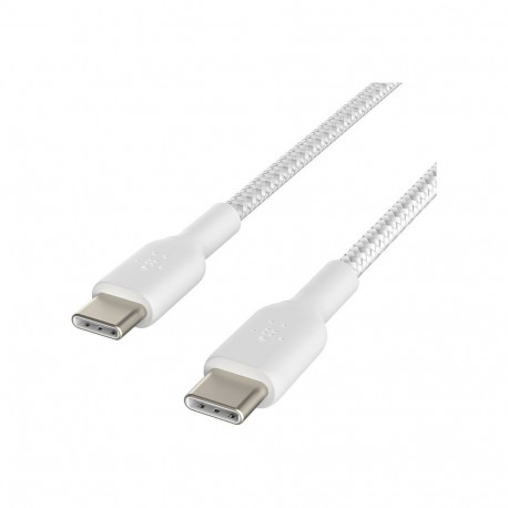 "Belkin USB-C/USB-C Kabel ummantelt, 1m, weiß"