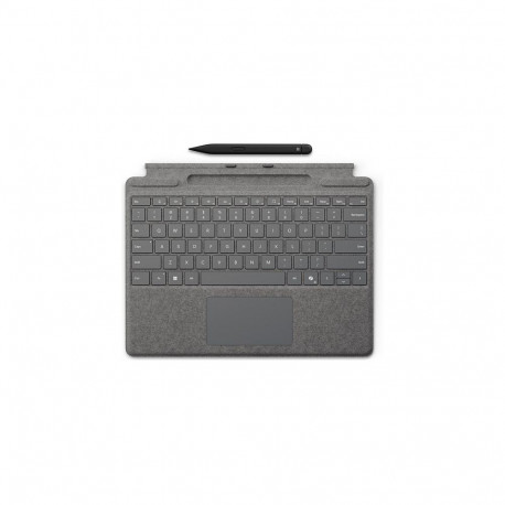 "Microsoft Surface Pro 10/11/FB Keyboard inkl. Pen2 + Copilot Taste - Platin"