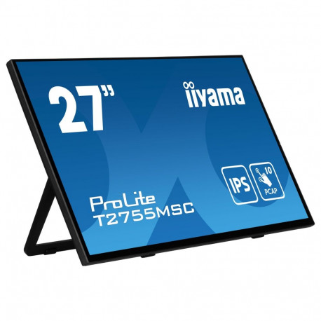 "68,6cm/27"" (1920x1080) iiyama ProLite T2755MSC-B1 16:9 FHD IPS Touch 5ms 60Hz HDMI DP USB Speaker 