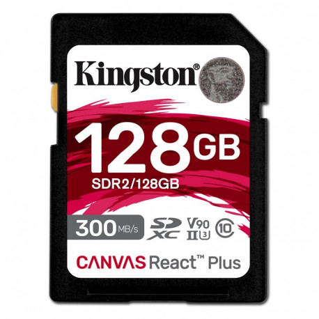 Kingston mälukaart SDXC 128GB Canvas React Plus XC 300MB/s