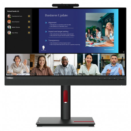 "61cm/24"" (1920x1080) Lenovo ThinkVision T24v-30 16:9 FHD IPS 75Hz 4ms HDMI VGA DP Speaker Webcam B