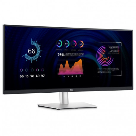 "86,4cm/34"" (3440x1440) Dell P3424WE WQHD IPS Curved 21:9 60Hz 5ms HDMI DP USB-Hub VESA Black/Silve