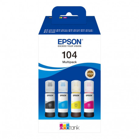 Epson 104 EcoTank C13T00P640 tindi 4-pakk (BKMCY) kuni 7500 lehekülge
