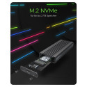 "ICY BOX IB-1824ML-C31 Externes USB-C 3.2 Gehäuse für M.2 NVMe SSD mit LED-Beleuchtung"