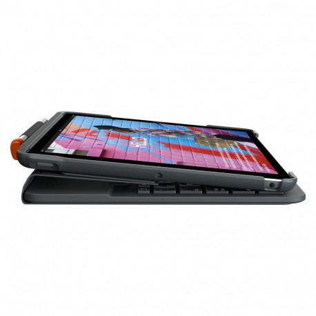 "Logitech Slim Folio Bluetooth Tastatur und Schutzhülle iPad 7./8. Generation grey QWERTZ DE"