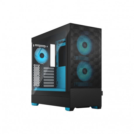 Fractal Design Pop Air RGB Cyan Core TG Clear Tint, ATX, mATX, Mini ITX, Power supply included No